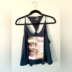 Gymshark | Gray Floral Workout Top